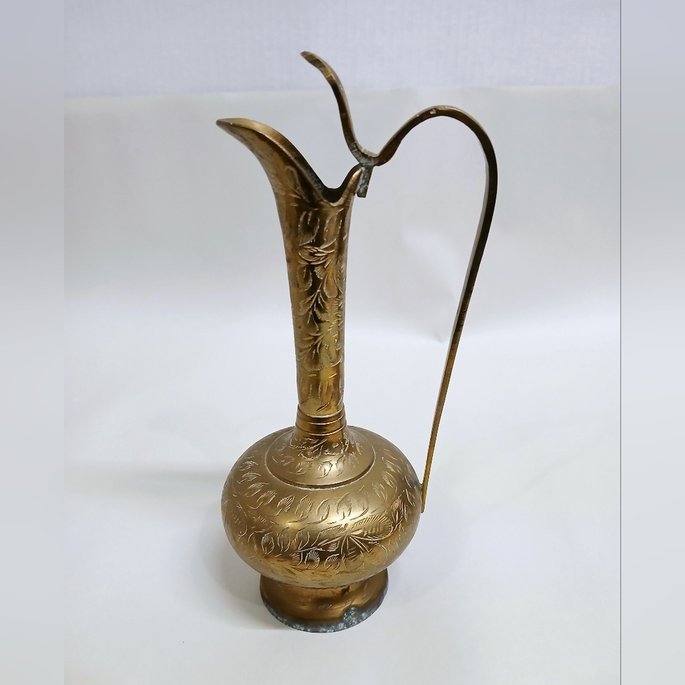 Elegant Vintage Brass Decorative Pitcher